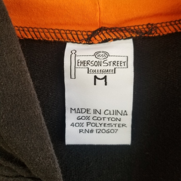 OSU OOKLAHOMA State Cowboys MEDIUM Black Zip-up HOODIE Emerson Street Collegiate - Picture 10 of 10